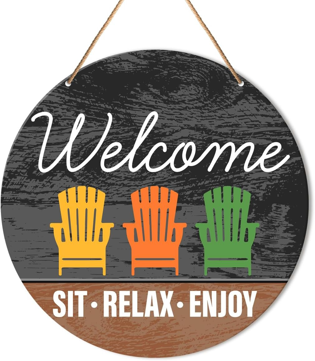 Beach House Welcome Sign Decor, Summer Beach Hanging Sign Decor Farmhouse Wall D gallery