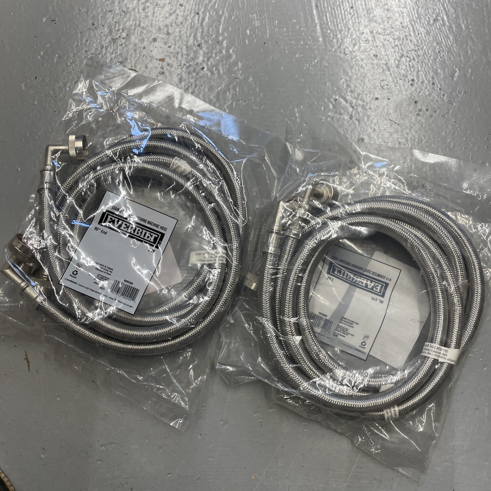(2) Everbilt 4 ft. Polymer Coated Stainless Steel Washing Machine Connectors S33 gallery