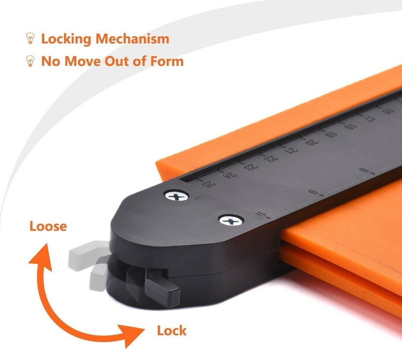 Lock Shape Profile Contour Gauge Plastic Woodworking Tool Duplicator Irregular gallery
