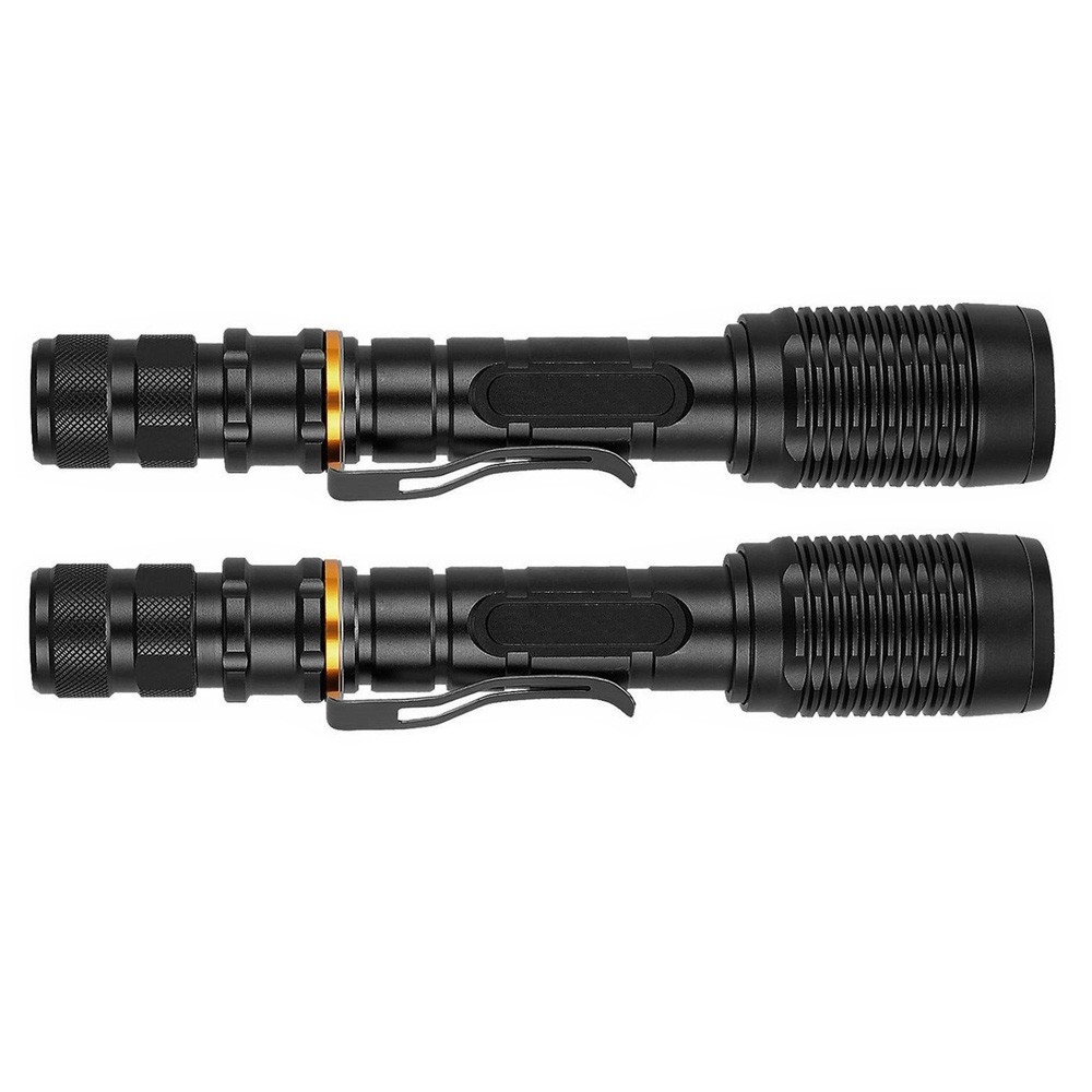 2Pcs LED Powered Flashlight For Police Tactical XML 18650 5-Zoom Mode NEW gallery