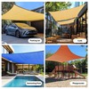 Shade Sail Square 24x24 ft 185G HDPE 98% UV Block Brown Quictent 24x24FT Canopy gallery