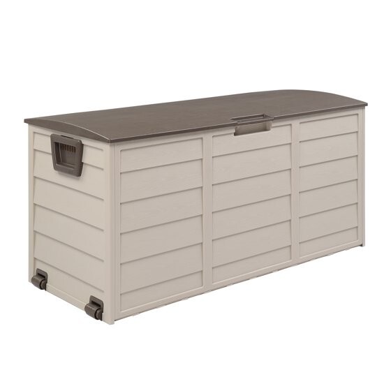 75 Gal Outdoor Deck Box Storage Chest Plastic Garden Tools Cushions Toys NEW gallery