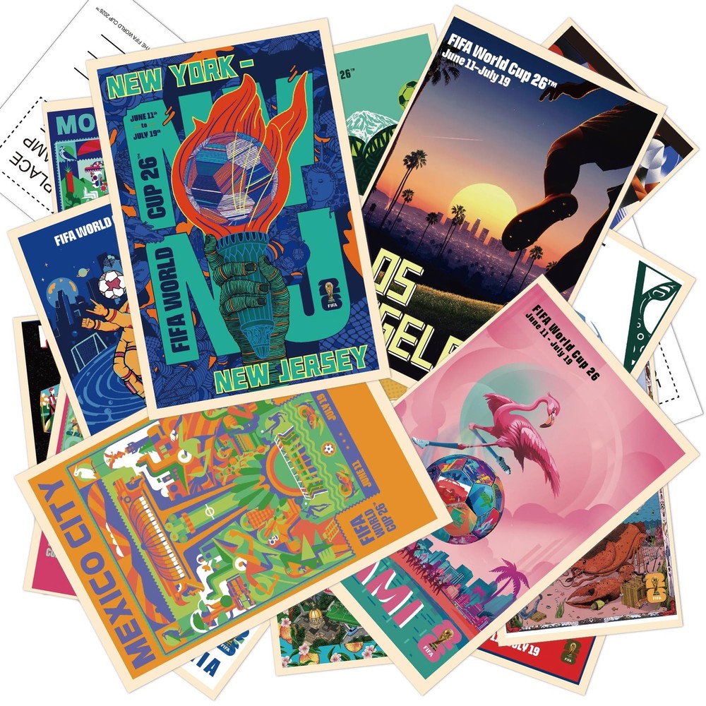EIHFHIE 2026 World Cup Postcards Pack - World Cup Decorations Merchandise - H...
