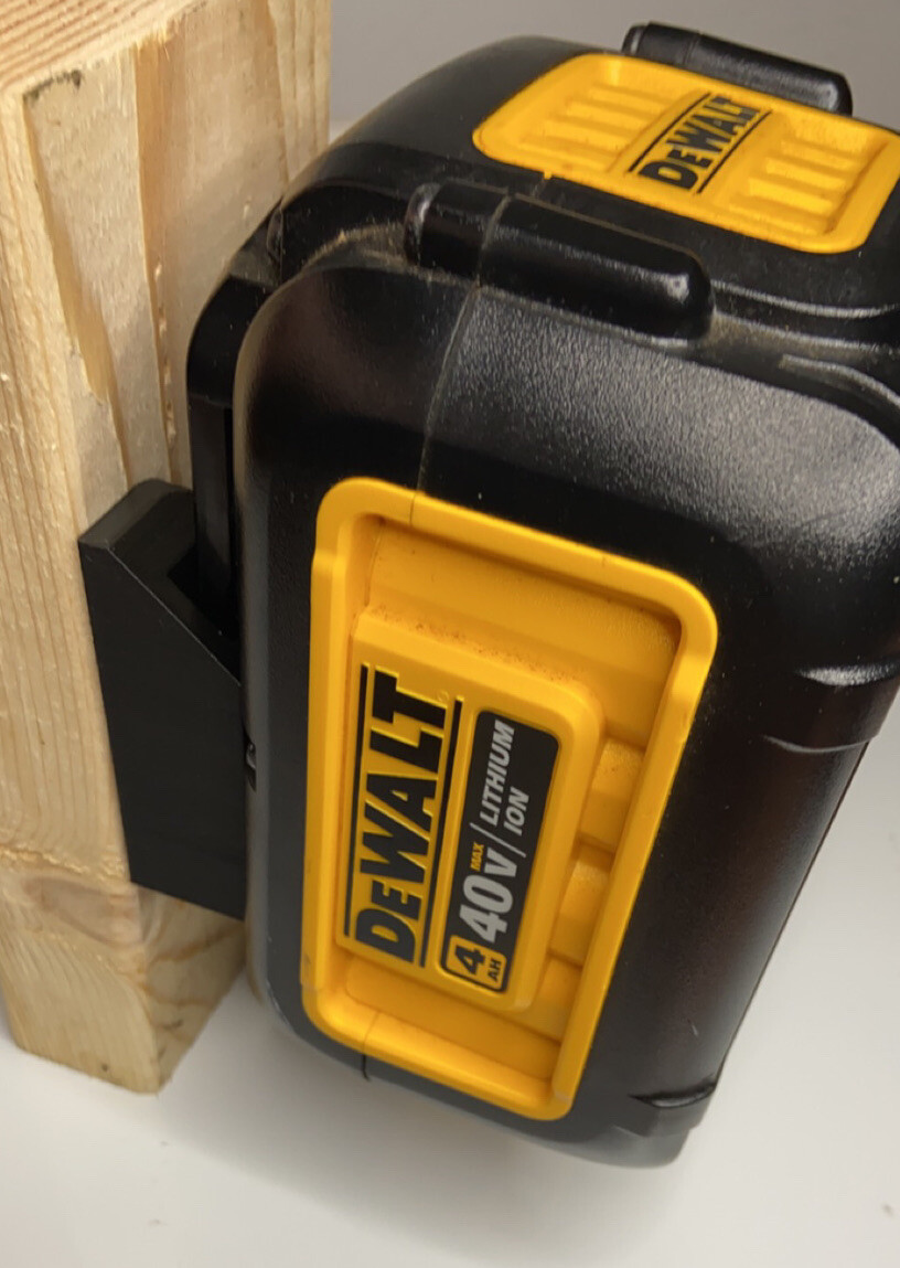4 PACK, Dewalt 40V 4 Ah Battery Holder, Black, Pack of 4 (BATTERY NO INCLUDED) gallery
