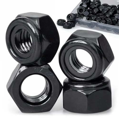 Nylon Insert Hex Lock Nuts - 30Stainless Steel - Black Finish - Coarse M14 4 gallery