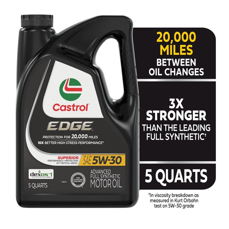Castrol EDGE 5W-30 Advanced Full Synthetic Motor Oil, 5 Quarts gallery