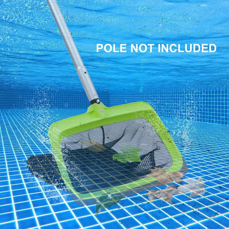 Pool Leaf Skimmer Net Reinforced Frame Deep Rake Mesh Netting Cleaner Head gallery