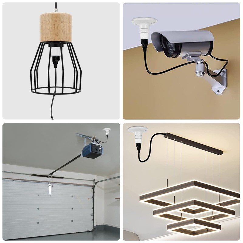 Outlet Light Socket Adapter,Screw in Outlet Socket,E26 Light Bulb to Outlet S... gallery