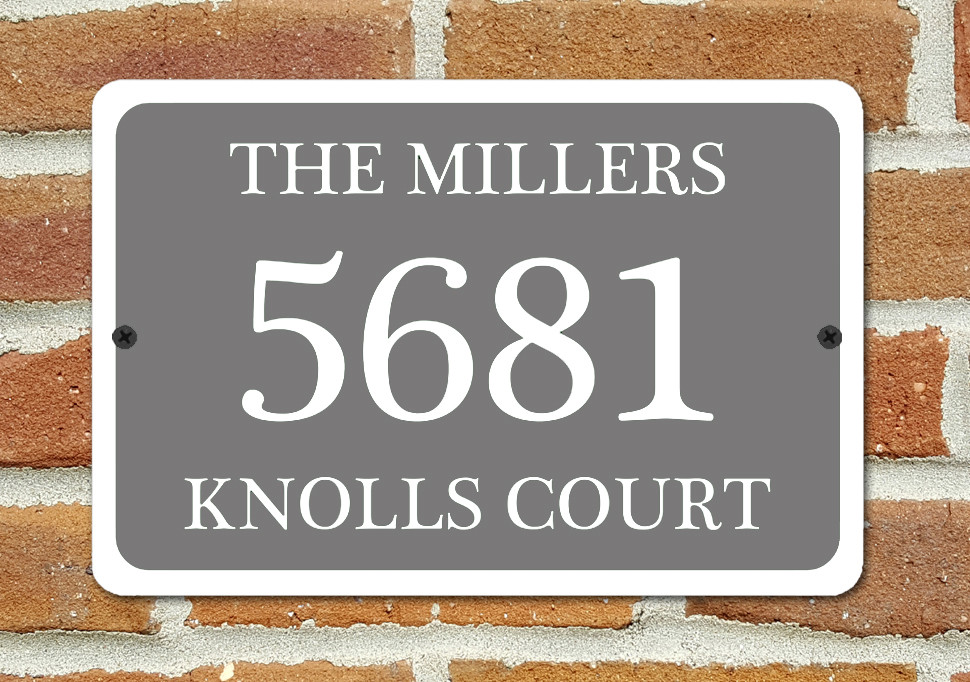 Customized House Number Plaque Aluminum Metal 12" x 8" Home Address Sign gallery