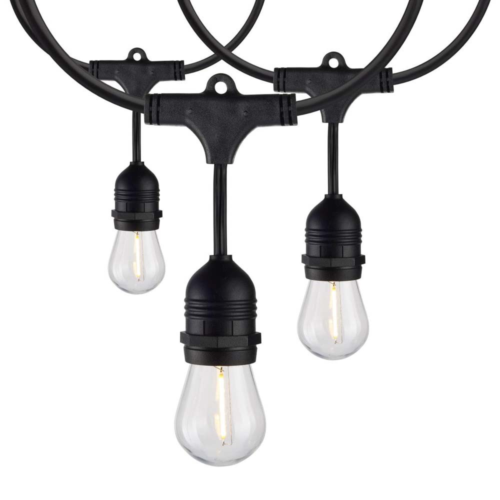 2Pk - 24-ft 24w 120v LED String Light - Includes 2200K 12-S14 bulbs gallery