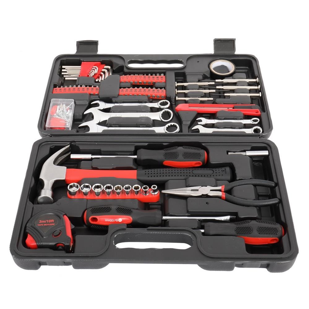 Portable 148Pcs Hand Tool Set Mechanics Kit Household Hand Tool Kit w/ Case