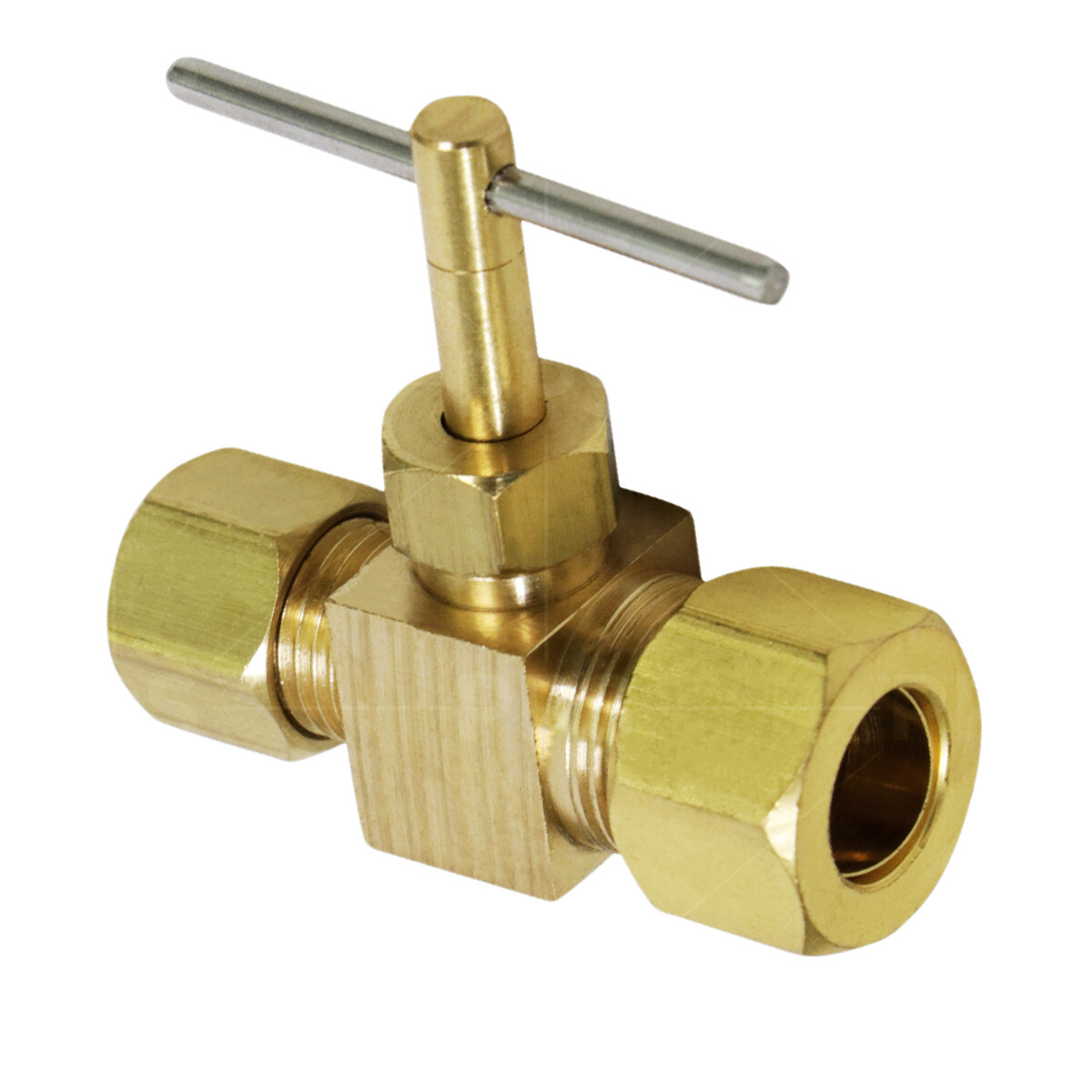 Midline Valve Forged Brass Isolation Ball Valve with rotating Needle, Lead Free gallery