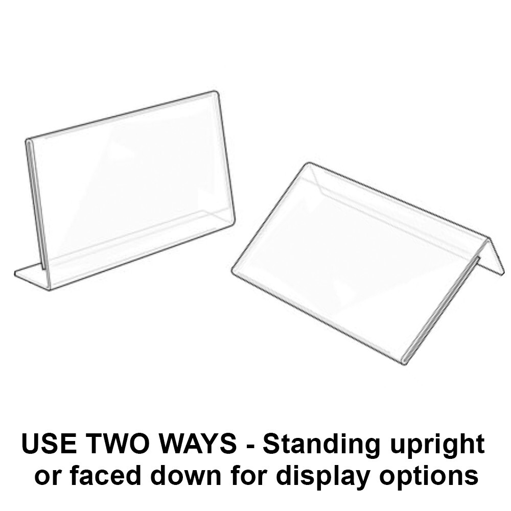 Azar Displays Angled L-Shaped Frame 7"x 5.5''High, 10-Pack gallery