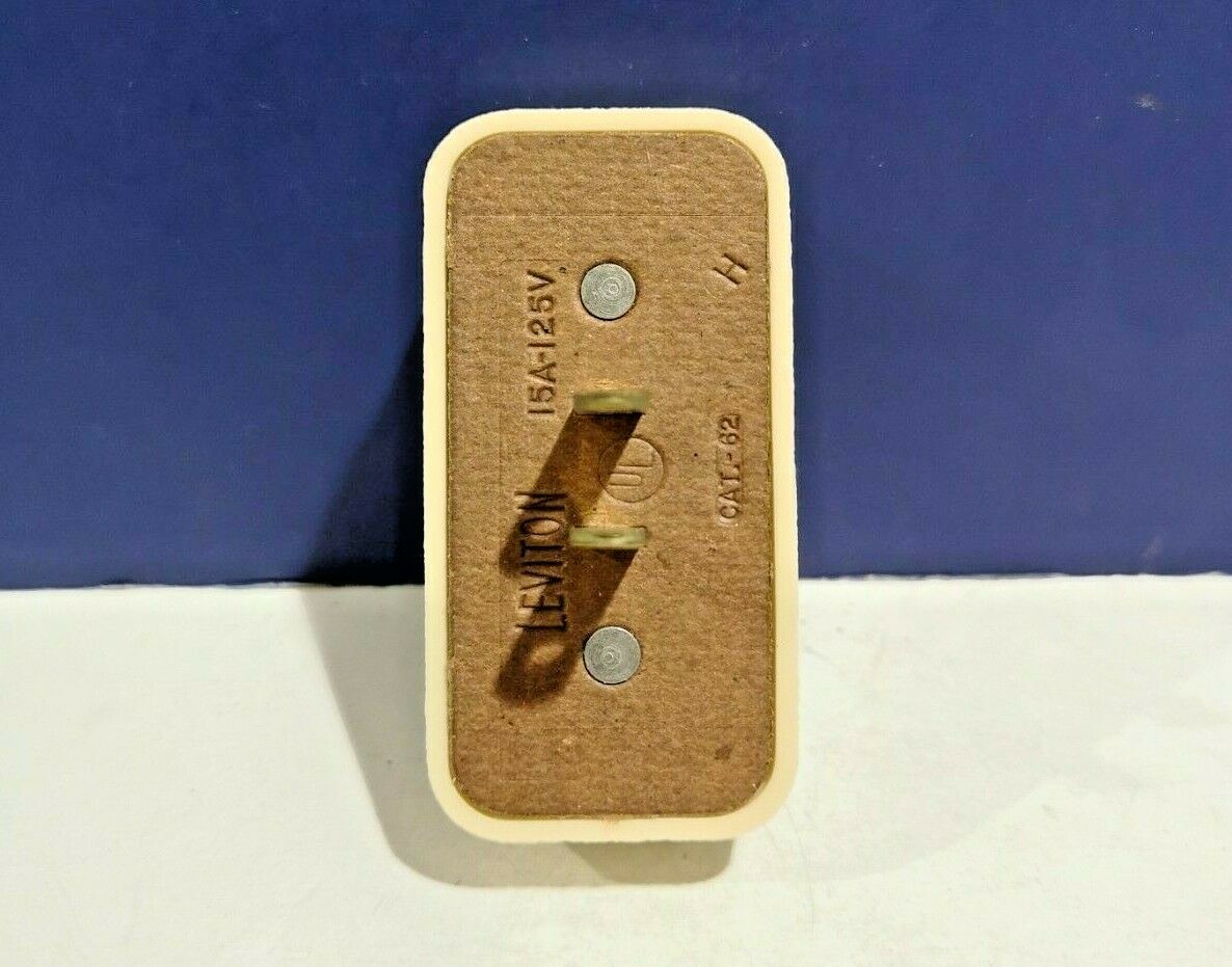 LEVITON IVORY 3-Outlet Plug-In RECEPTACLE Tap 10A 250V 15A 125V UL NEW 62-I gallery