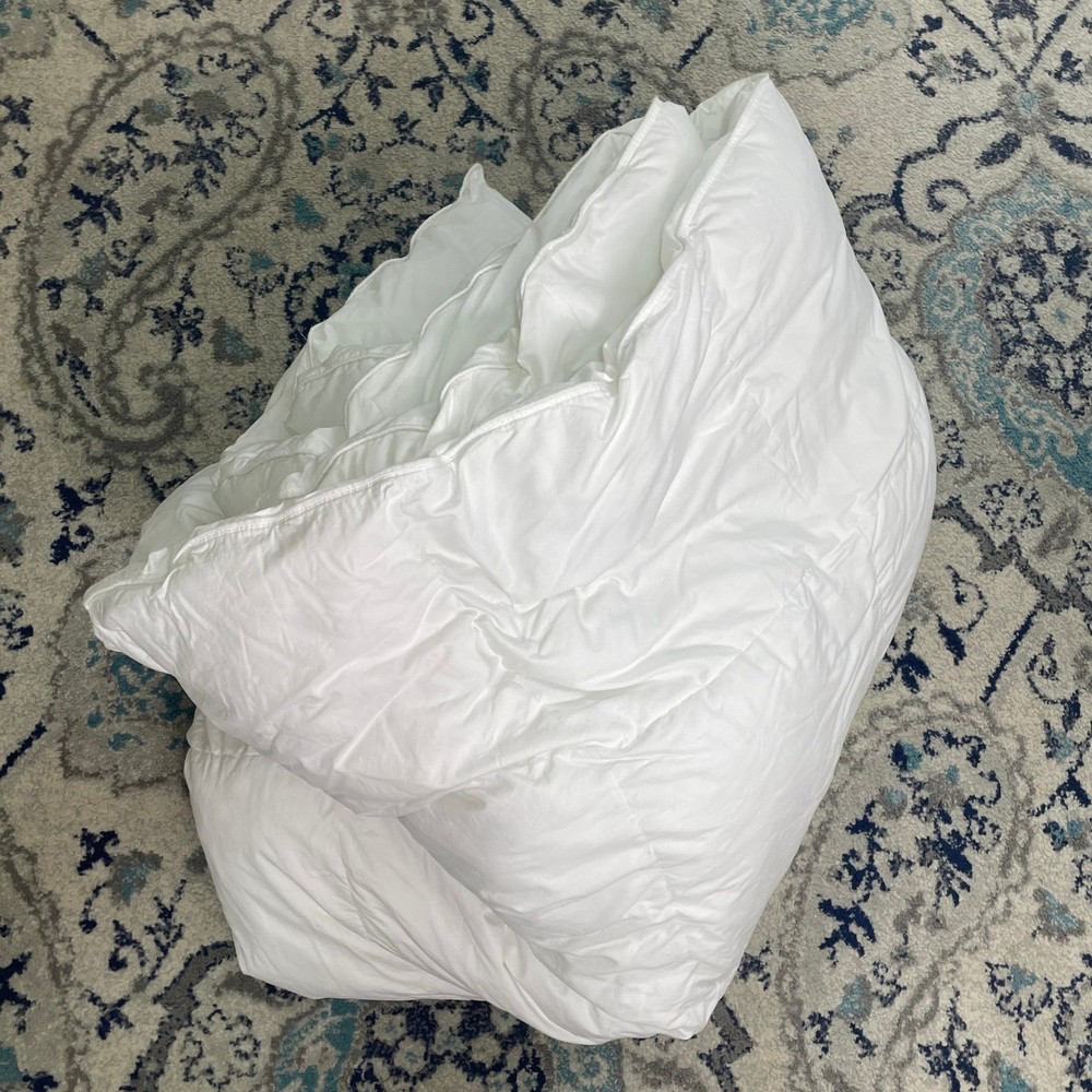 Quince Down Comforter Full Queen White Excellent Baffle Box Cotton Shell Bedding