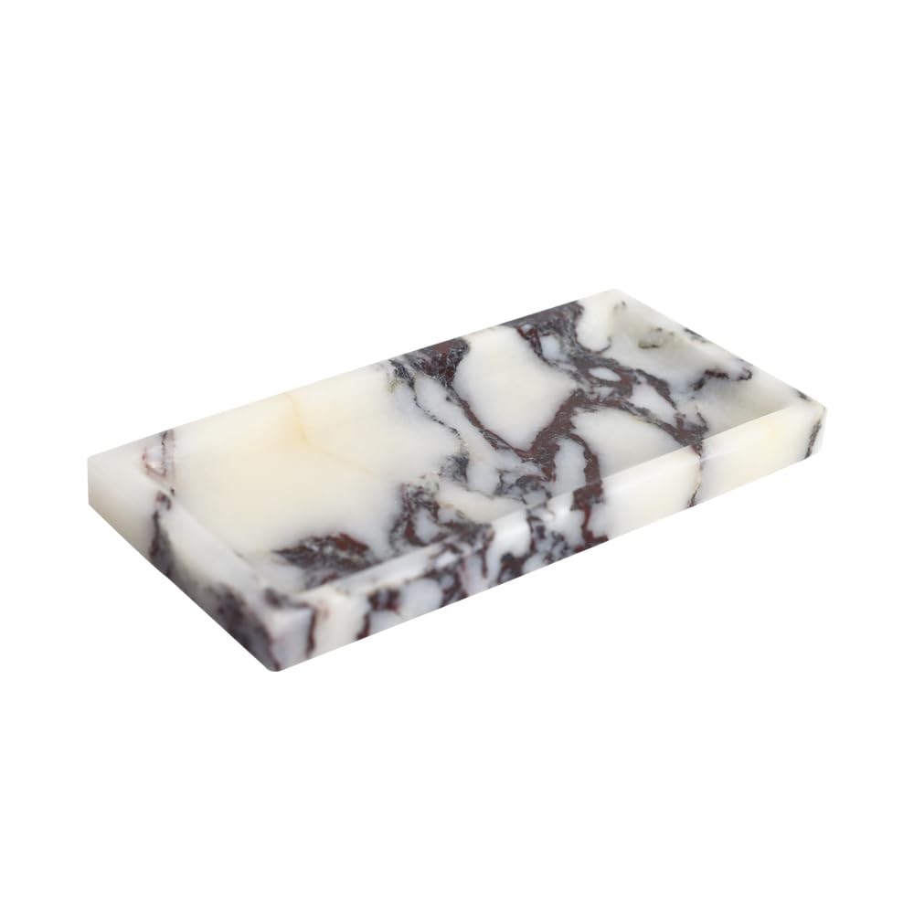 Small Marble Bathroom Tray, Real Marble Vanity Tray, Natural Stone Organizer ... gallery