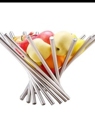 Creative Stainless Steel Rotation Fruit Bowl/Fruit Basket/Fruit Stand/Fruit H…