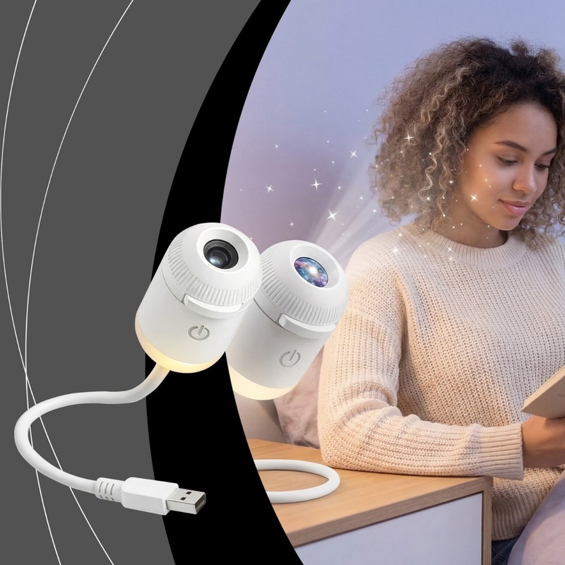 Projection Night Light - USB Powered Starry Sky Lamp for Bedroom Nursery Ambient gallery