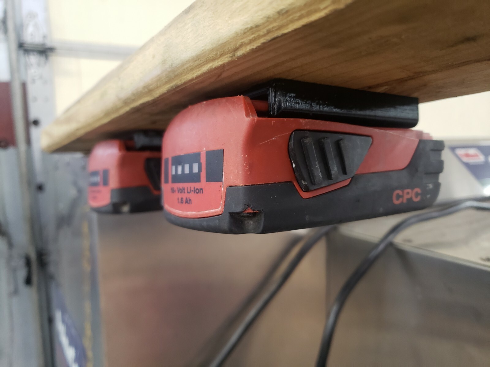 **2 Pack** RED Hilti B18 B22 18V 22V Locking Battery Holder Mount gallery