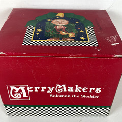 Dept 56 Solomon the Sledder MerryMakers Christmas Figurine 5in Ceramic