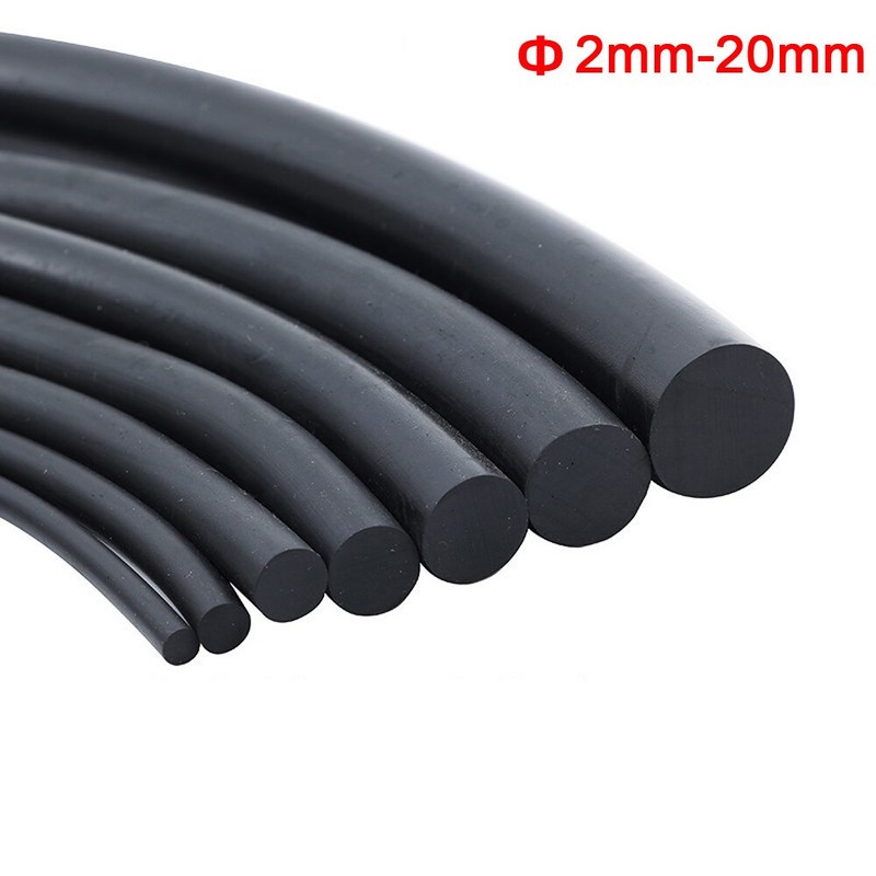 Black Solid Nitrile Rubber Strip O-Ring Cord Oil Water Seal Gasket Dia 2mm-20mm gallery