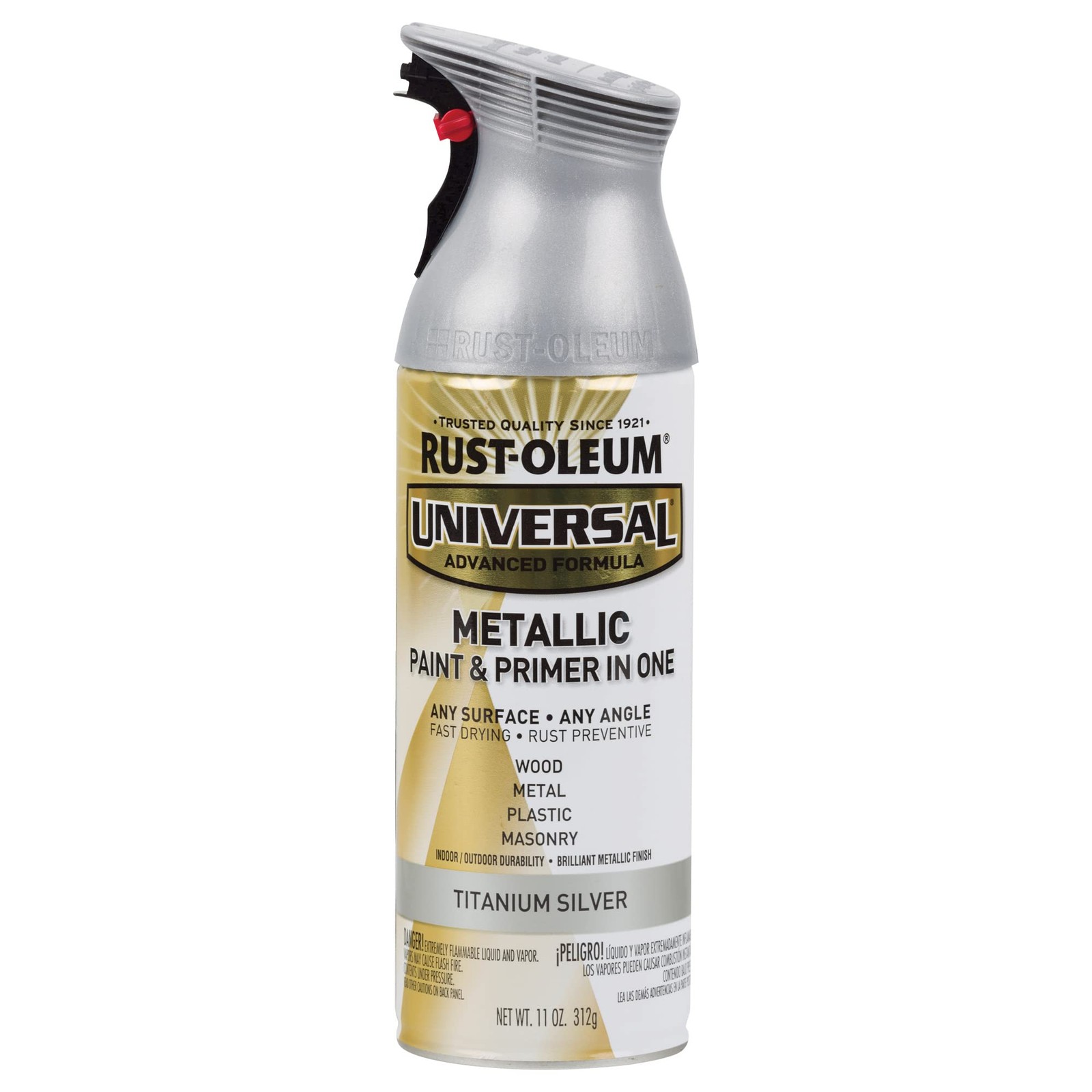 Rust Oleum Universal 11Oz Titanium Silver All Surface Paint And Primer 30Min Dry gallery