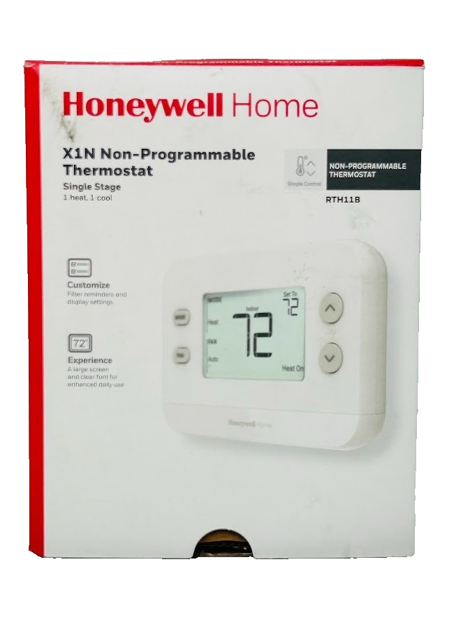 Honeywell Home X1N Non-Programmable Thermostat Single-Stage 1-Heat/1-Cool gallery
