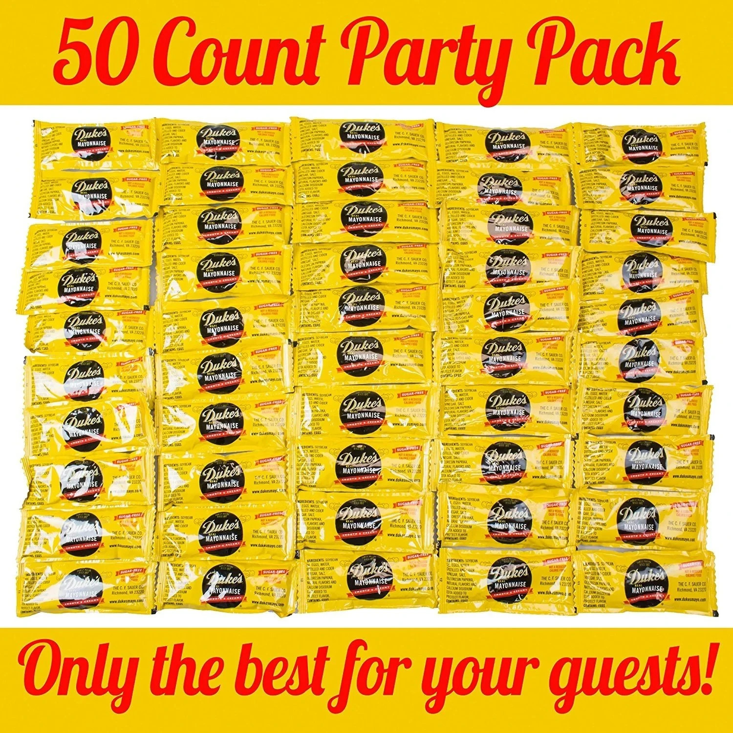 Duke's Real Mayonnaise Packets, Smooth and Creamy 50 Packet gallery