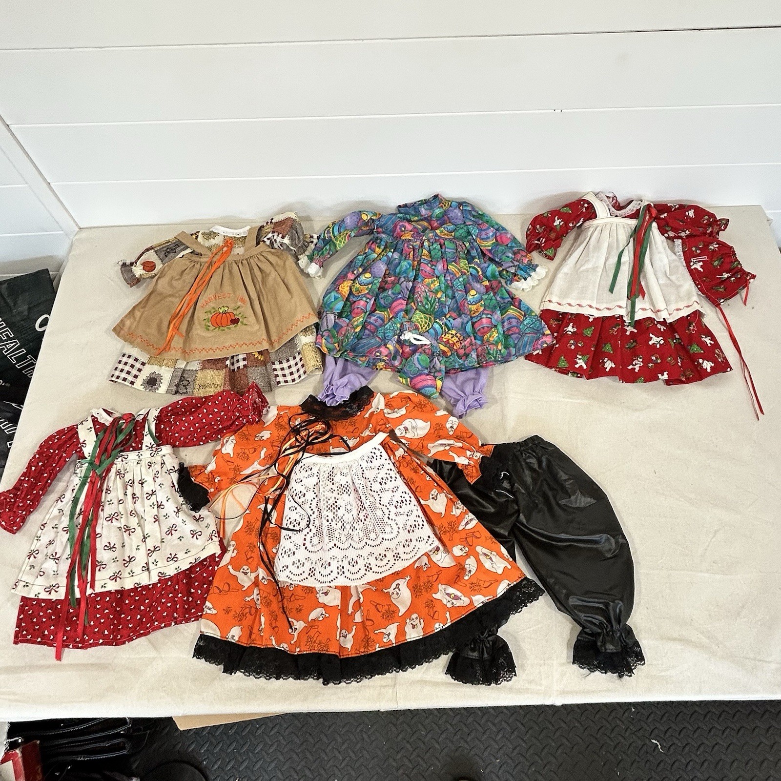 GOOSE Or Doll CLOTHES Hand Made 5 Holiday Outfits Easter Halloween Christmas Etc gallery