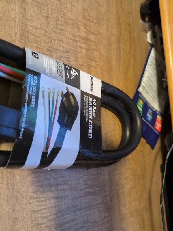 Prime wire and cable rd821024 4 ft. 40a 4-wire range cord - black gallery