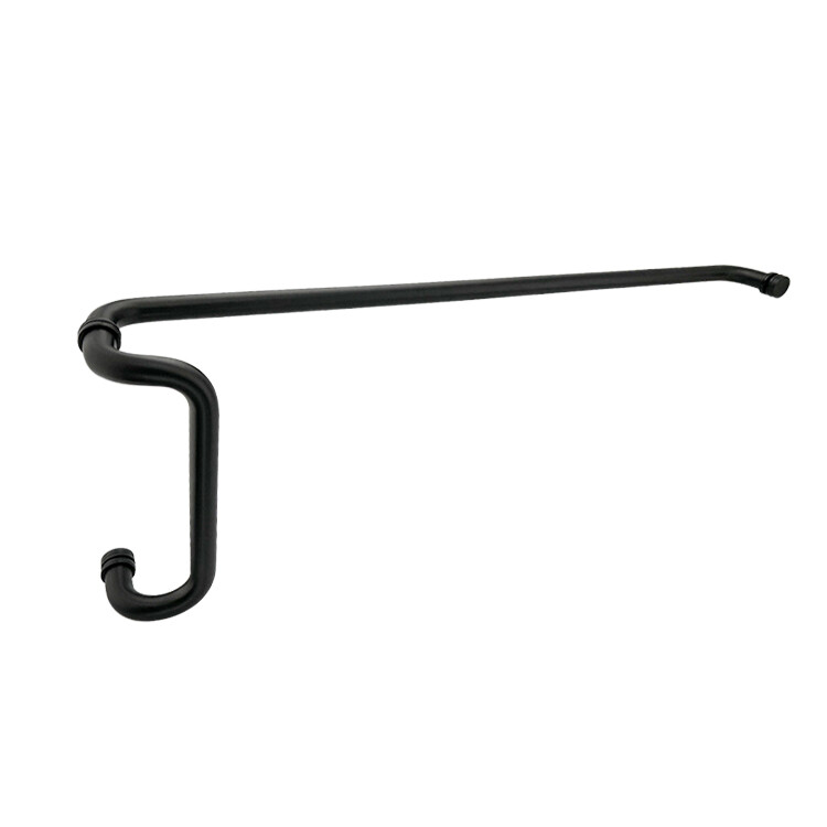 CEL Round Solid Aluminum Storefront Door Pull Handle and Push Bar Set - 10"X33" gallery