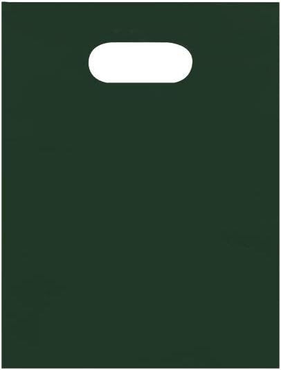 Plastic Gift Bags 1000 Hunter Green Low Density Shopping Merchandise 9" x 12" gallery