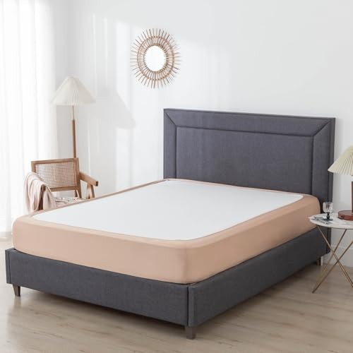 Box Spring Cover Size - Elastic Wrap Around 4 Sides Bed Skirt, with King Camel gallery