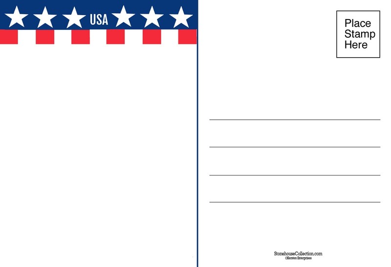 American Flag Postcards | 40 Pack All Occasion Postcards-USA Patriotic Postcards gallery