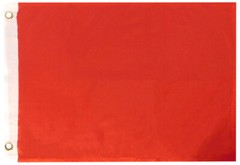 Red- 12″x18″ Red Solid Color Super Polyester Flag-On Sale! bx 26 100D