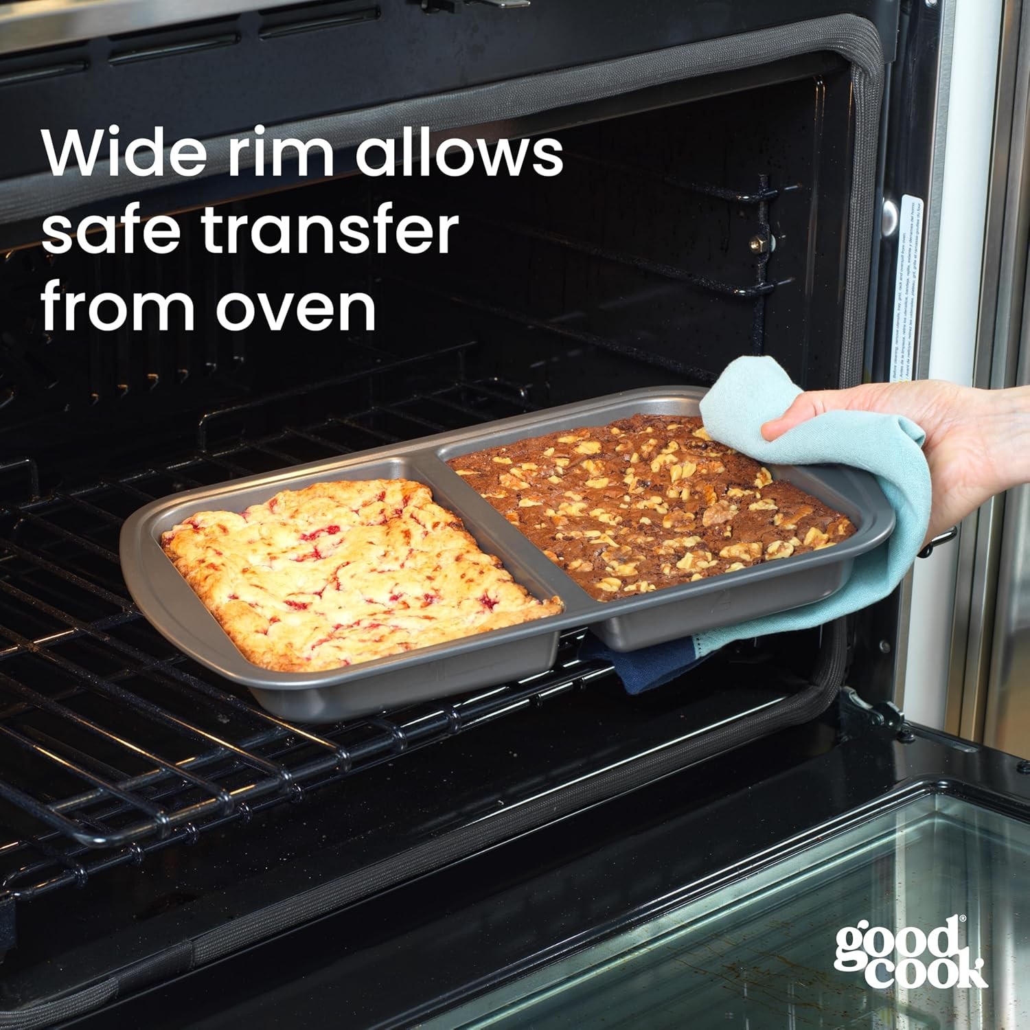 Everyday Divided Baking Pan 1.5-Inch Deep 2-Section Non-Stick Scratch-Resistant gallery