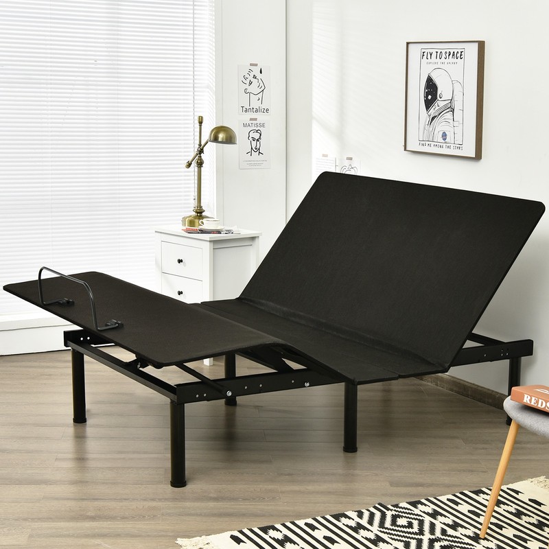 Costway Adjustable Bed Base Head & Foot Remote Control Steel Frame USB Queen gallery