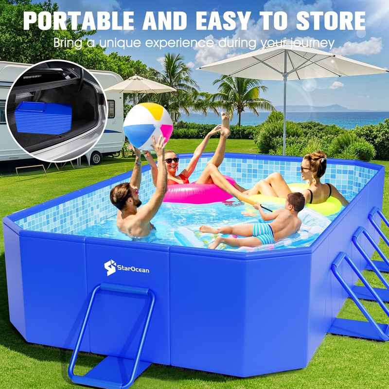 2026 Large Foldable Pool,Non-Inflatable Swimming Pool for Kid,Adult Collapsible gallery