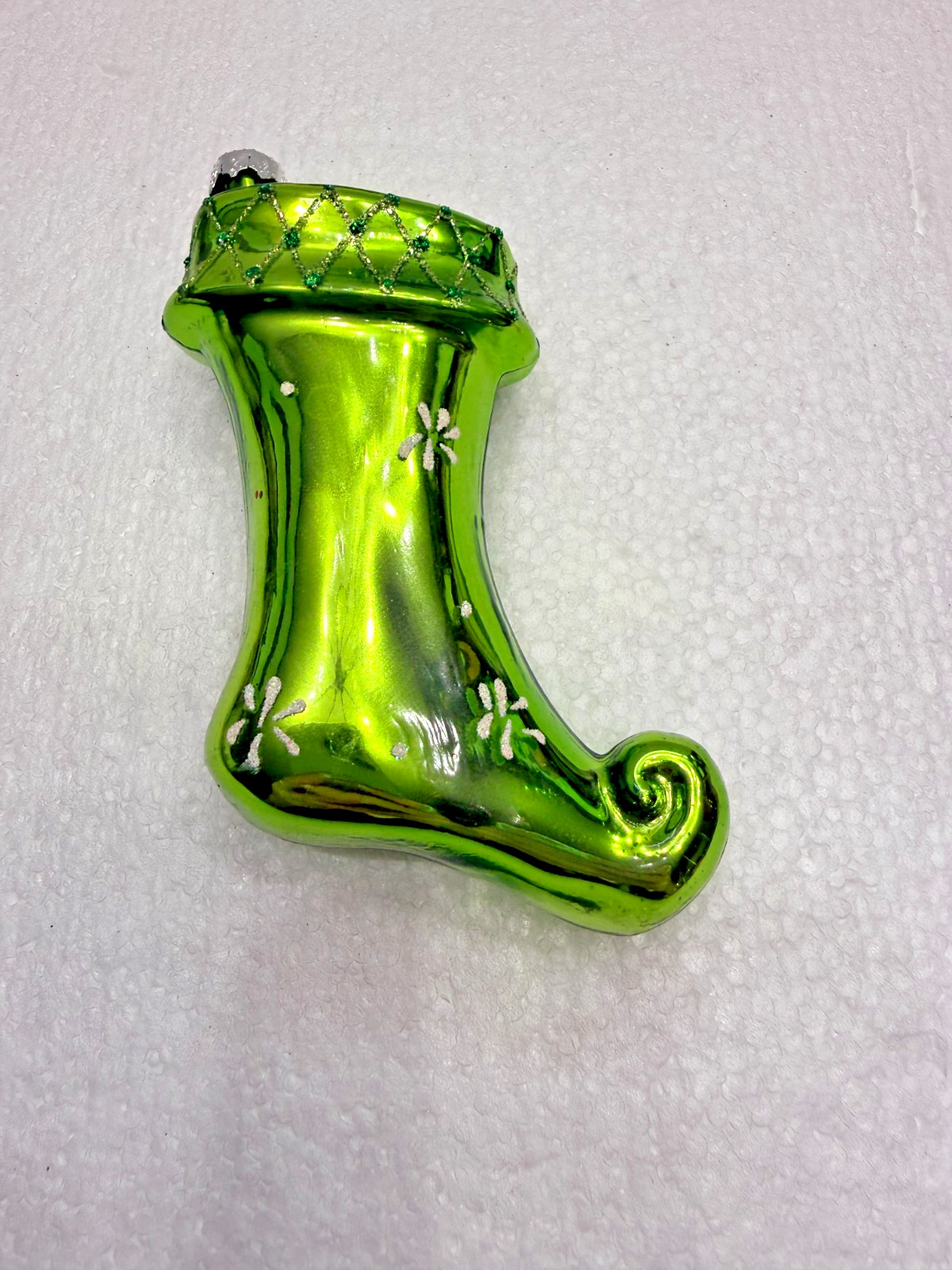 Whimsical Green Glass Boot ornament gallery