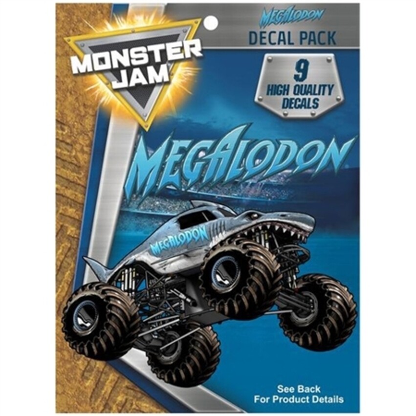 Monster Jam Megalodon Decal Pack ( 9 HIGH QUALITY DECALS) OFFICIALLY LICENSED gallery