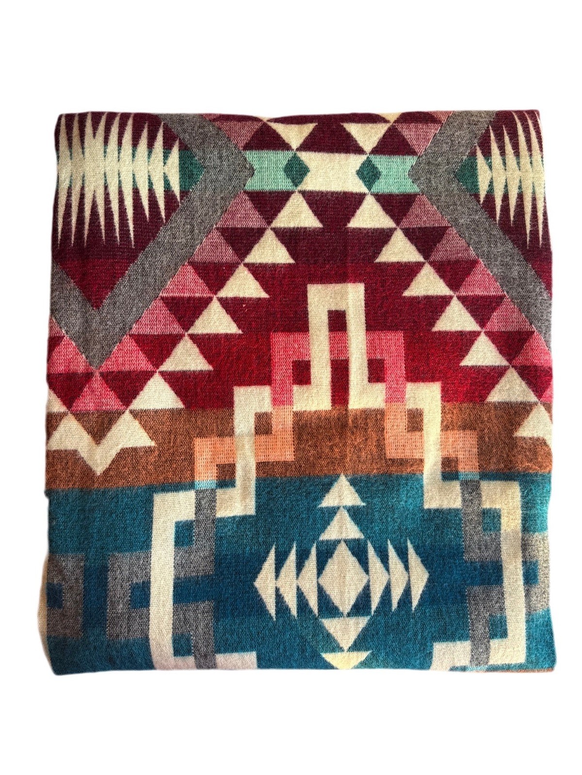 Alpaca Blanket - Cozy Colorful Native Pattern Throw - Made in Ecuador - 202615 gallery