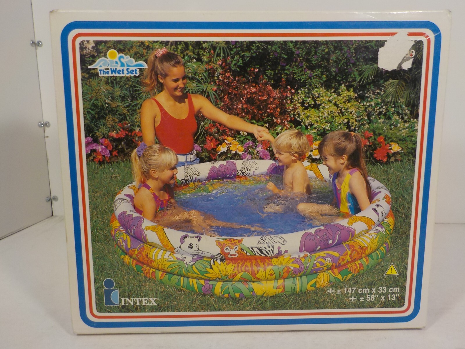 V Intex The Wet Set Three Ring Design Kid Pool 58" X 13" Safari Design (Sealed) gallery