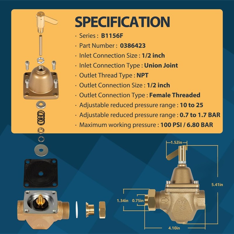 1156F Water Pressure Regulator for Commercial Residential Hydronic HeatingSystem gallery