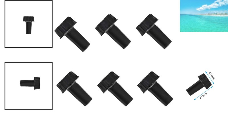 6 Pack On/Off Light Lamp Knobs - Durable Black Plastic for Effortless Control gallery