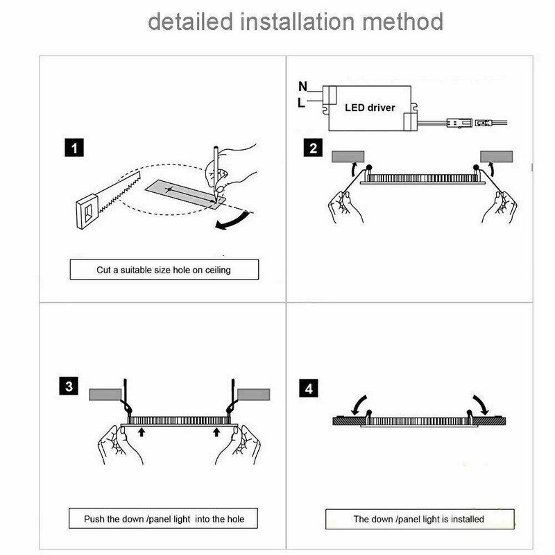 Ultra Slim Recessed LED Flat Panel Ceiling Lights Downlights Spotlights Round gallery