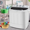 Portable Mini Twin Tub Washing Machine 13LBS Compact Laundry Washer and Dryer gallery