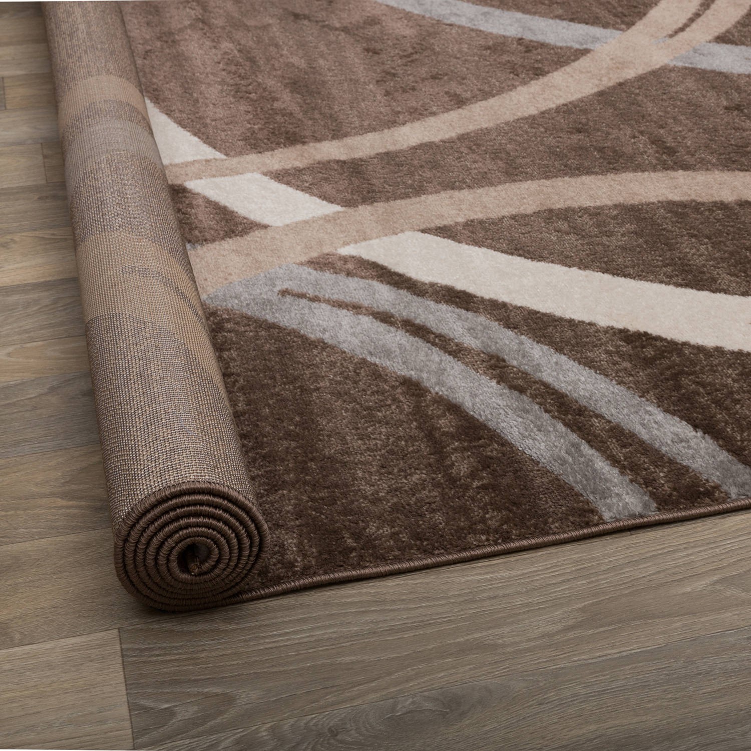Rugshop Area Rug Abstract Circles Design Rugs for Living Room Bedroom Rugs Brown gallery