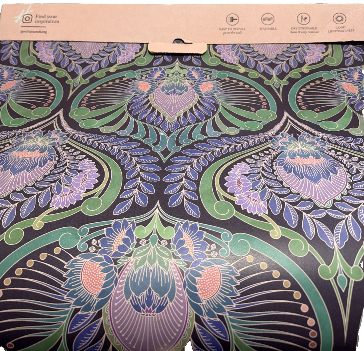 Milton & King Baroque Fusion Wallpaper Roll Florals & Geometric Shapes New! gallery