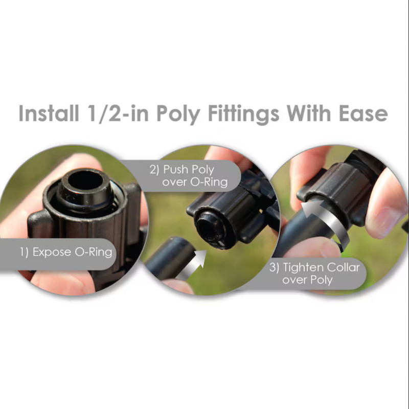Lot 15 - 1/2-in Poly End Fitting w/ Cap Irrigation 320752 Mister Landscaper gallery