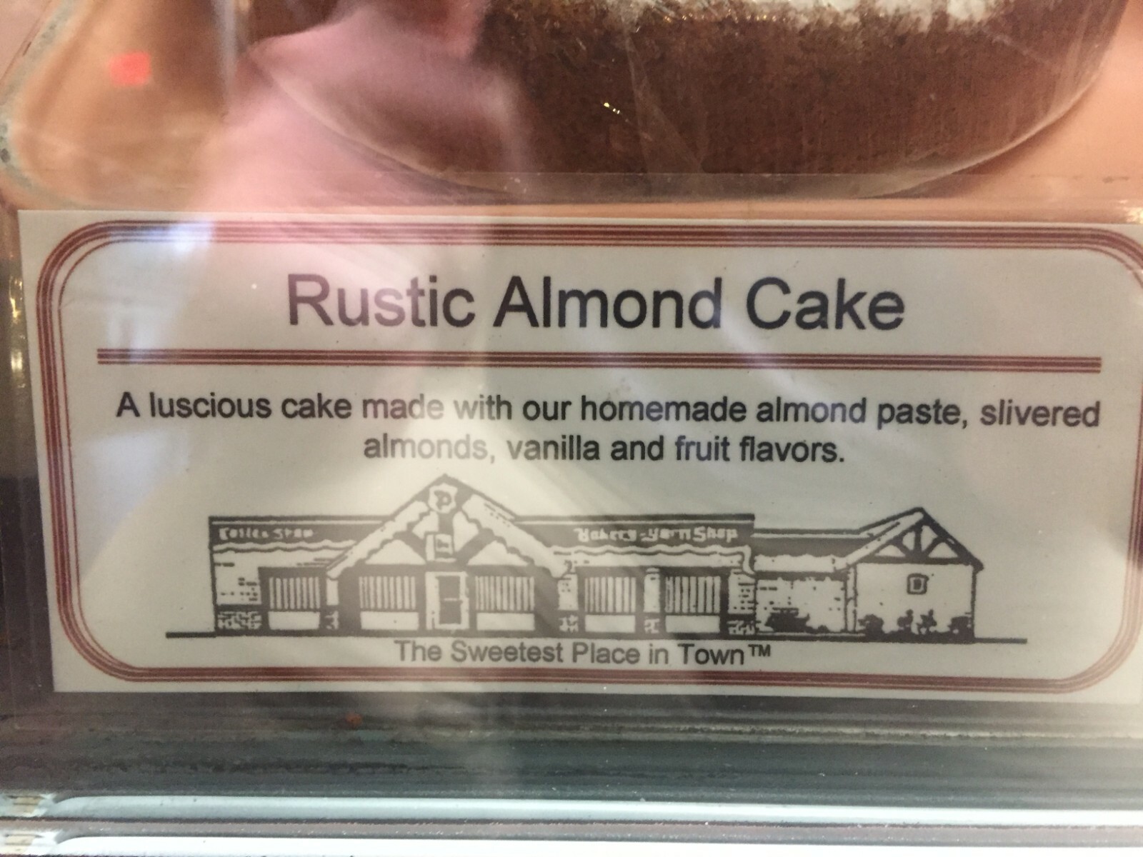 Rustic Almond Cake 8" Over 1-1/2 pounds gallery